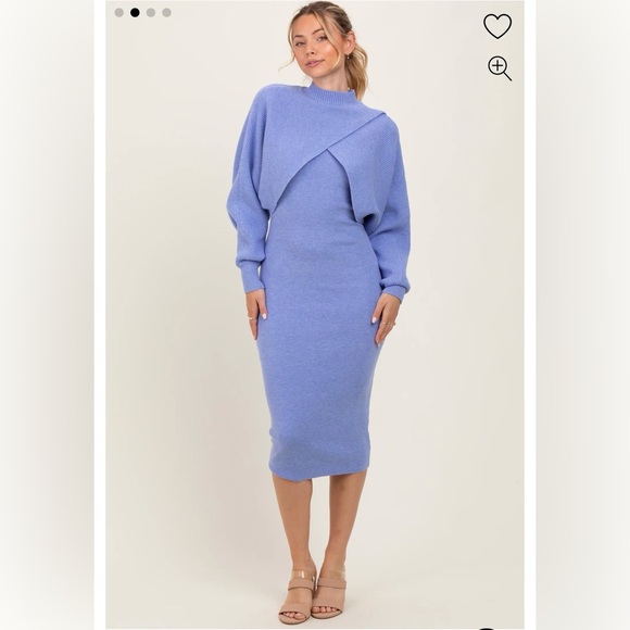 Dresses & Skirts - HYFVE • Women’s Periwinkle Bodycon Dress And Sweater Set Large NWT